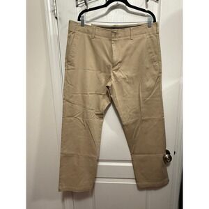 Haggar In Motion Chino Pants Mens 38x30 Khaki Stretch Straight Fit NWT